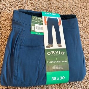 Orvis Men's Fleece Lined Pants - Blue